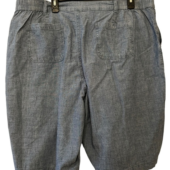 Karen Scott Chambray Shorts Size 18 - Picture 3 of 5